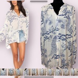 FREE PEOPLE Top/Tunic, size large. Oversized.